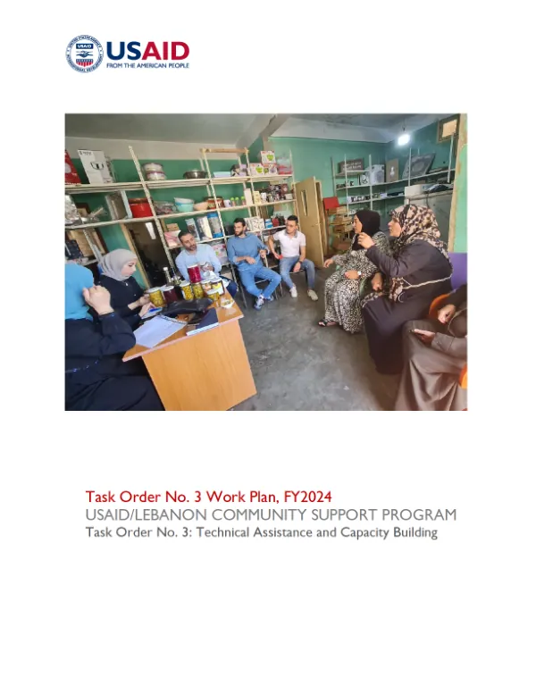 3 Year 5 Annual Work Plan for Lebanon Community Support Program