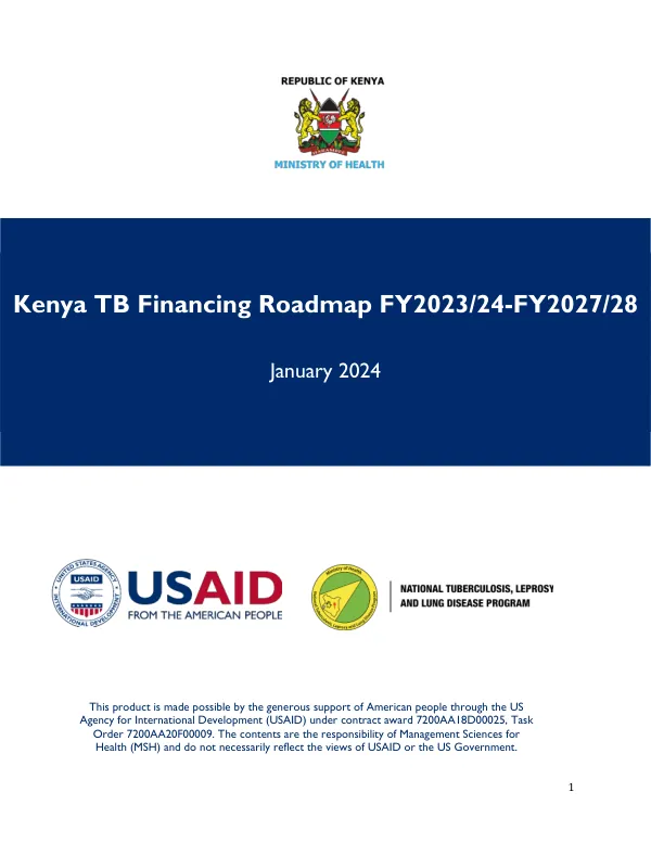 Kenya TB Financing Roadmap FY2023/24-FY2027/28