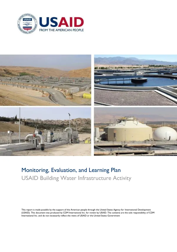 Monitoring, Evaluation, and Learning Plan for USAID Building Water Infrastructure Activity