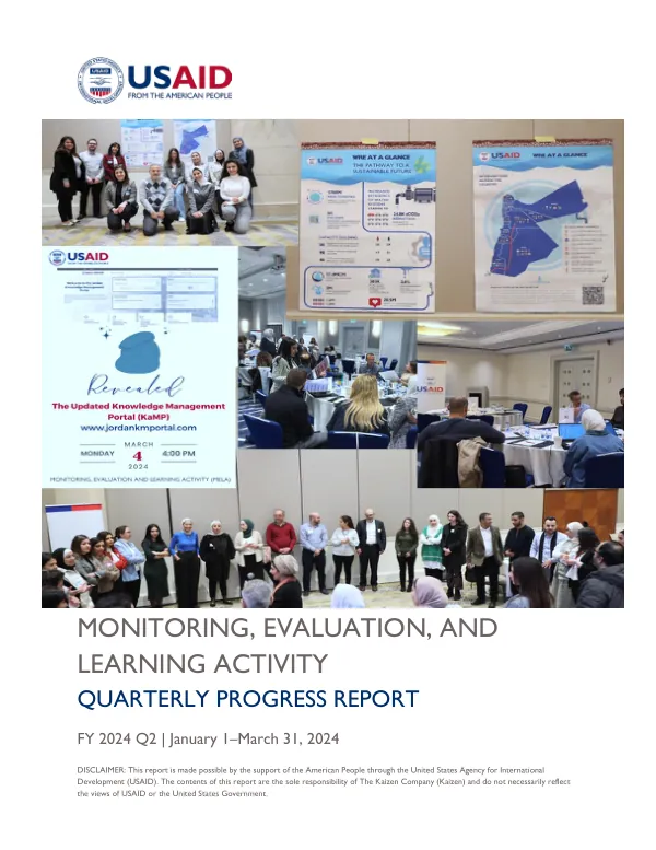 Monitoring, Evaluation, and Learning Activity Quarterly Progress Report FY 2024 Q2