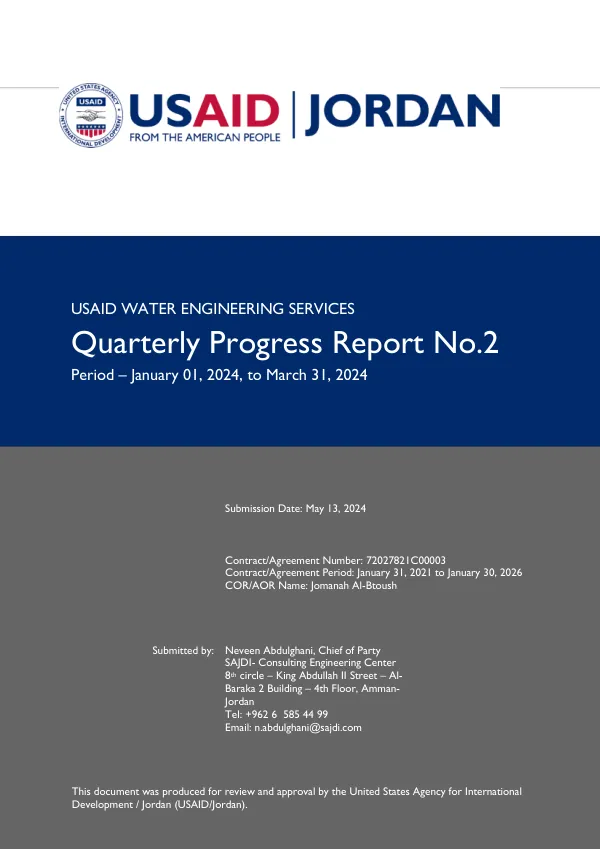 FY4-2nd Quarterly Progress Report: Water Engineering Services Activity