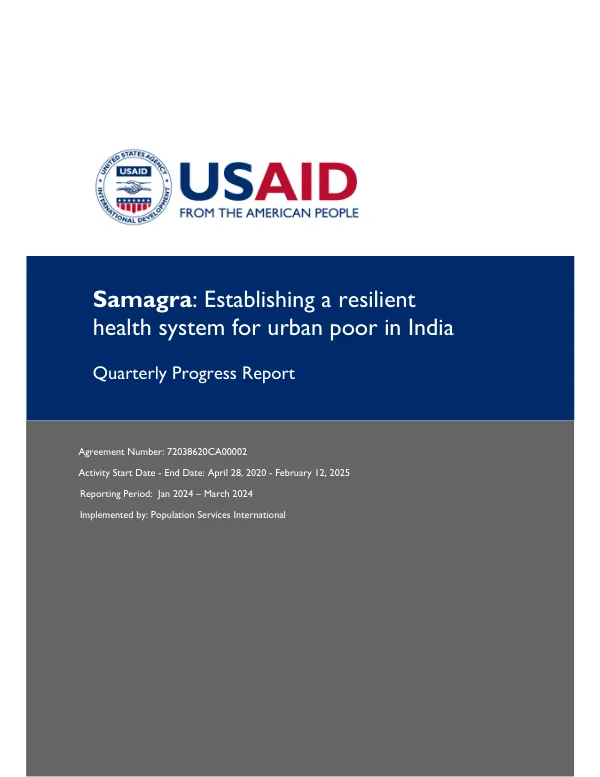 Quarterly Progress Report: Samagra Y4-Q 2 (Jan - March 2024)