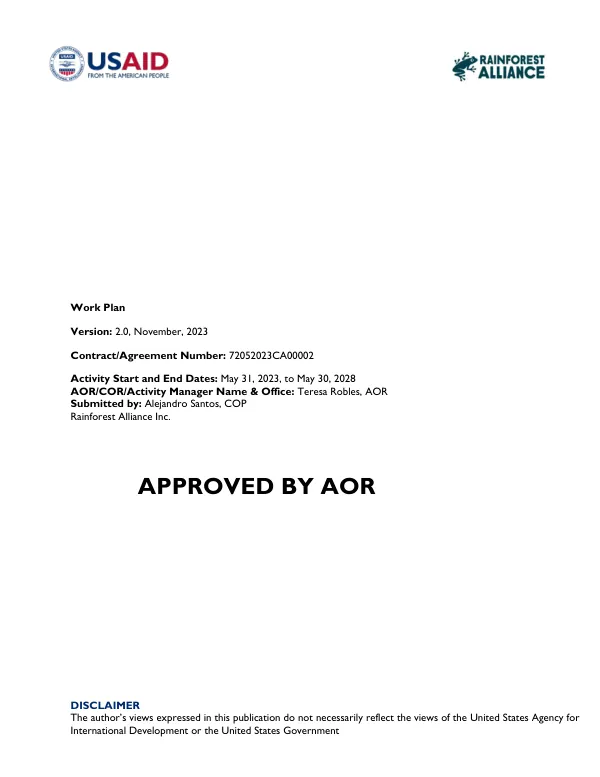 Annual Work Plan FY2024: Prosperous and Resilient Landscapes Activity