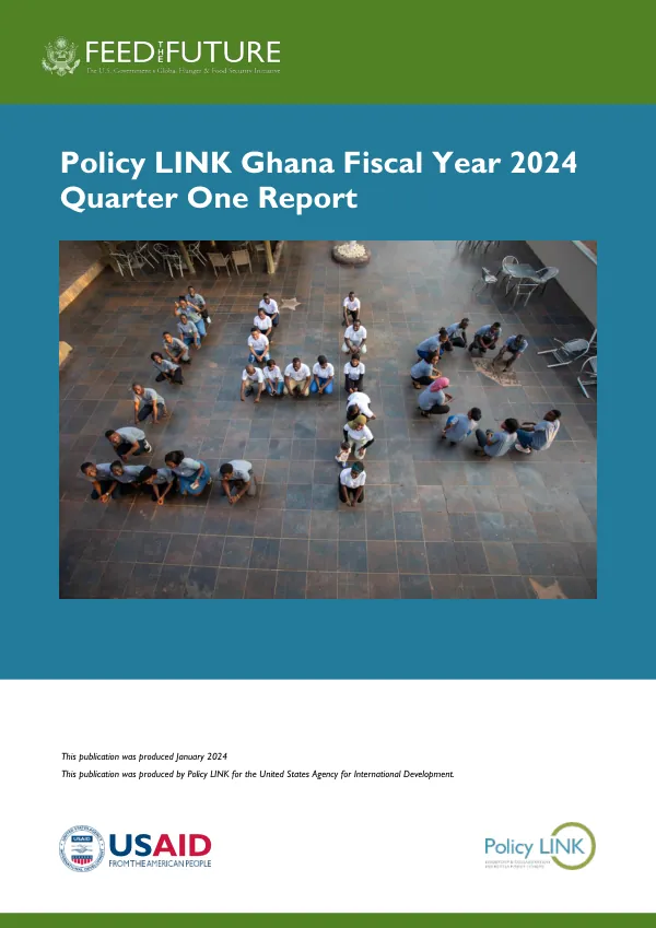 Policy LINK Ghana Fiscal Year 2024 Quarter One Report