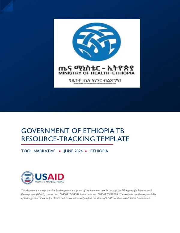 Government of Ethiopia TB Resource-Tracking Template - Tool Narrative