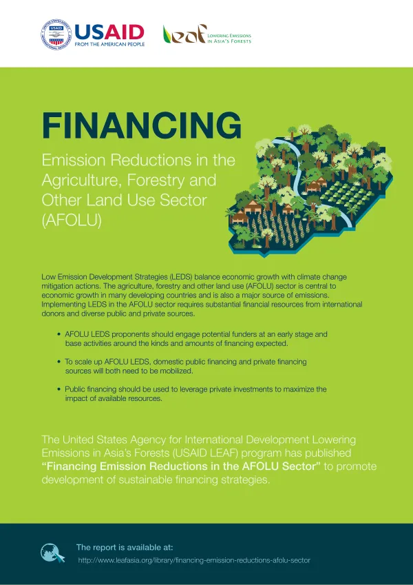 Infographic: Financing emission reductions in the AFOLU sector