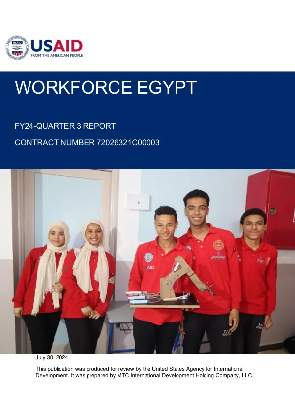 USAID Workforce Egypt Project Quarterly Report-FY24-Q3