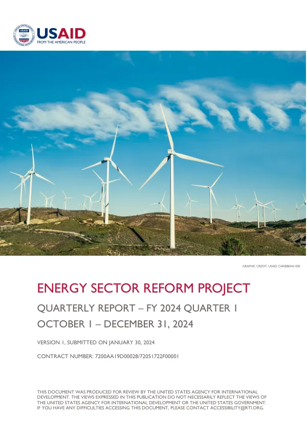 USAID ESR FY24Q1 Report