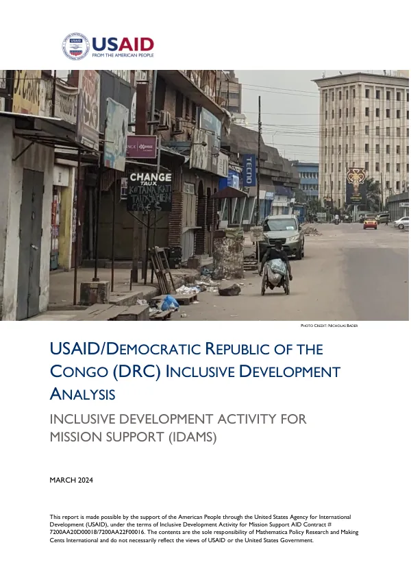 USAID/DRC Inclusive Development Analysis 2024