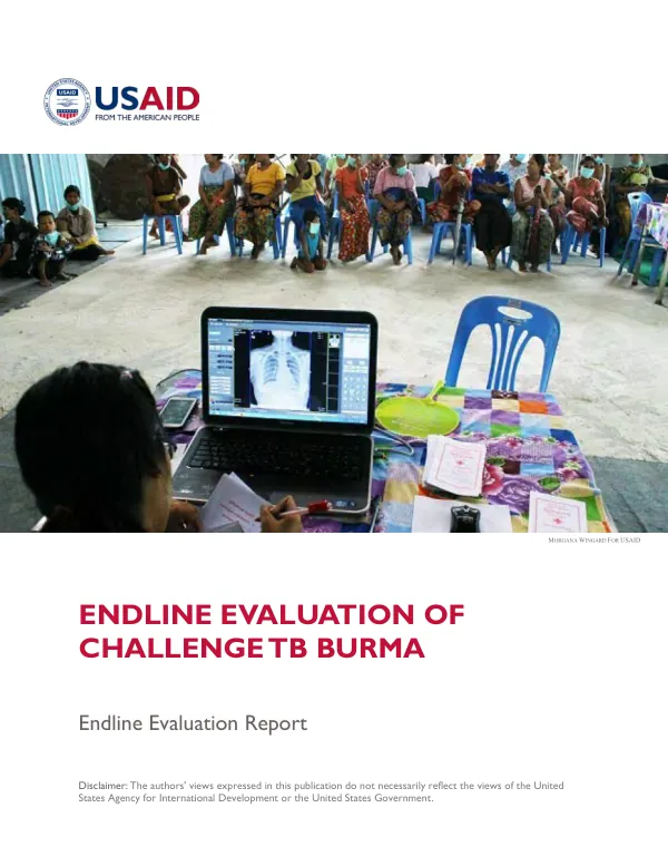 Endline evaluation of challenge TB Burma : endline evaluation report