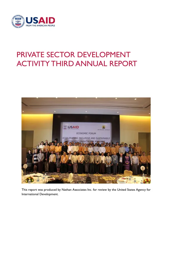 Private Sector Development Activity Third Annual Report