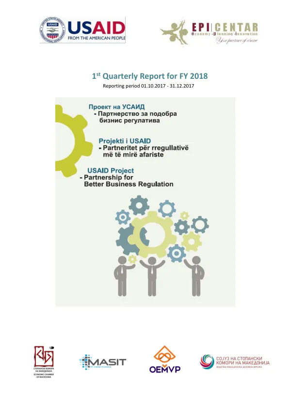 1st Quarterly Report for FY 2018