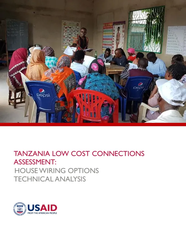 Tanzania Low-Cost Connections Assessment: Draft Implementation Plan