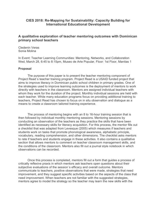 Re-Mapping for Sustainability: Capacity Building for International Educational Development