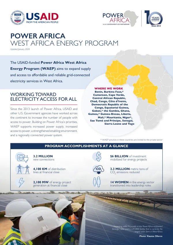 Power Africa West Africa Energy Program