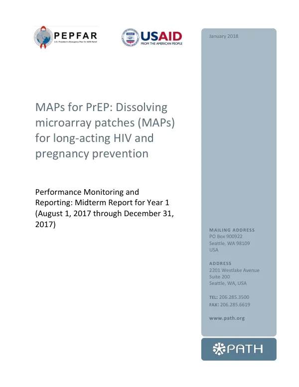MAPs for PrEP: Dissolving microarray patches for long-acting HIV and pregnancy prevention