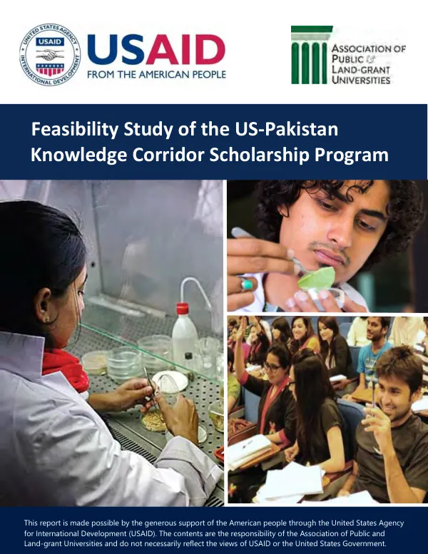 Feasibility Study of the US-Pakistan Knowledge Corridor Scholarship Program