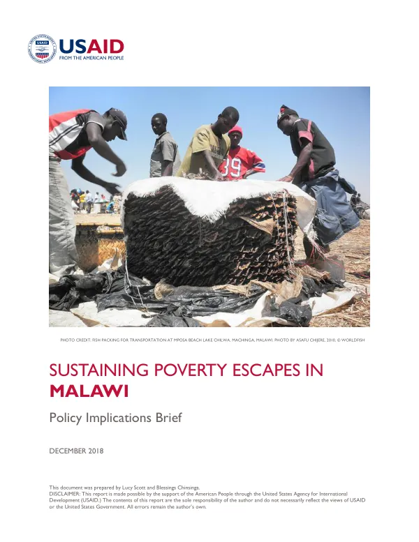 Sustaining Poverty Escapes in Malawi