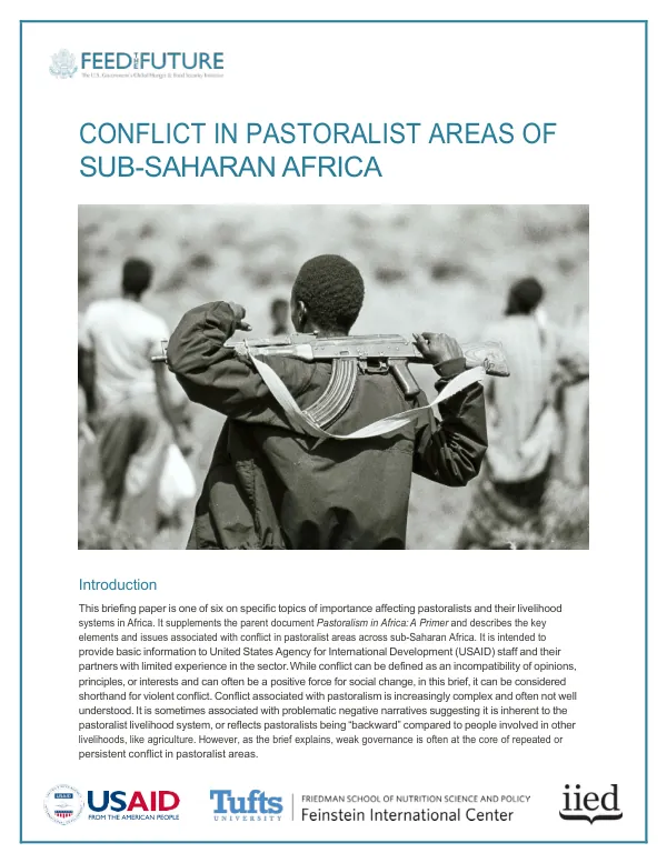 Conflict in Pastoralist Areas of Sub-Saharan Africa