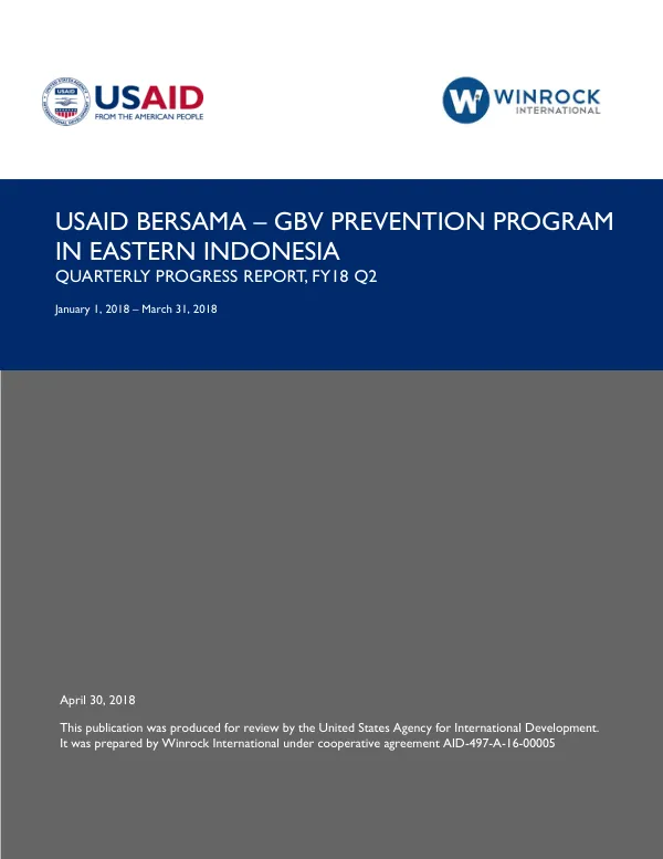 USAID Bersama – GBV Prevention program in eastern indonesia