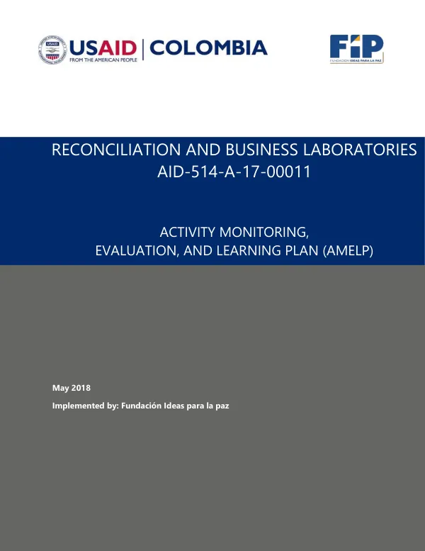 Reconciliation and Business Laboratories Activity Monitoring, Evaluation, and Learning Plan (AMELP)