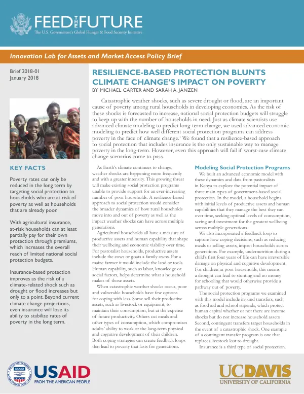 Resilience-Based Protection Blunts Climate Change's Impact on Poverty