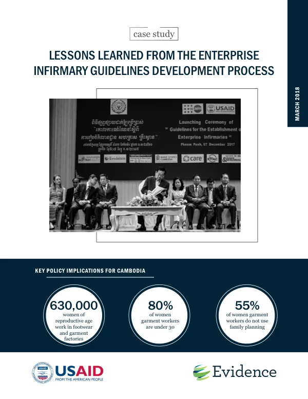Lessons Learned from the Enterprise Infirmary Guidelines Development Process in Cambodia