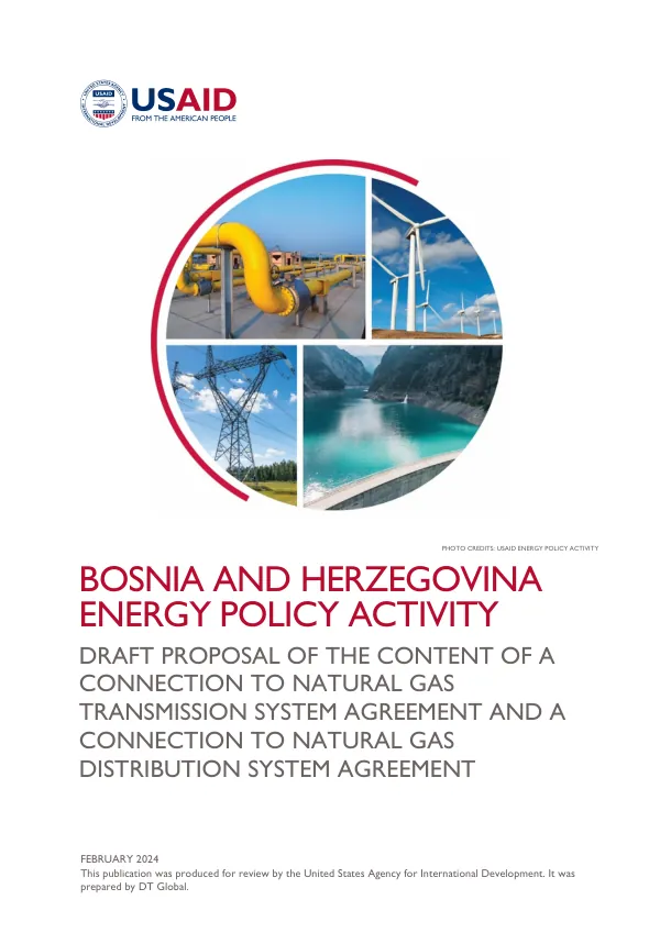 Draft Proposal of the Content of a Connection to Natural Gas Transmission System Agreement and a Connection to Natural Gas Distribution System Agreement