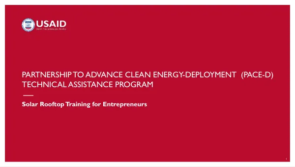 Solar Rooftop Training for Entrepreneurs