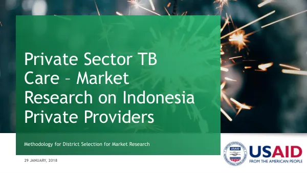 Review of Private Providers to Improve Indonesia TB Outcomes