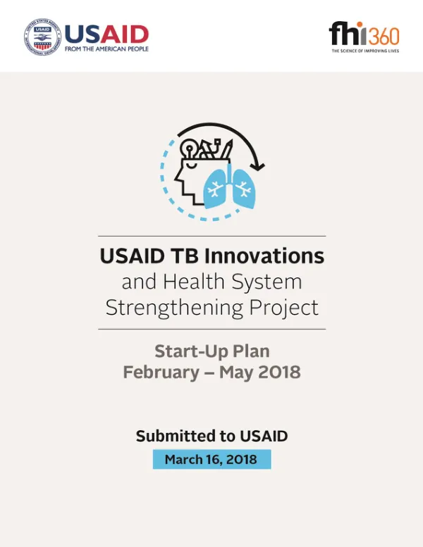 TB Innovations | Start-up Plan | Feb-May 2018