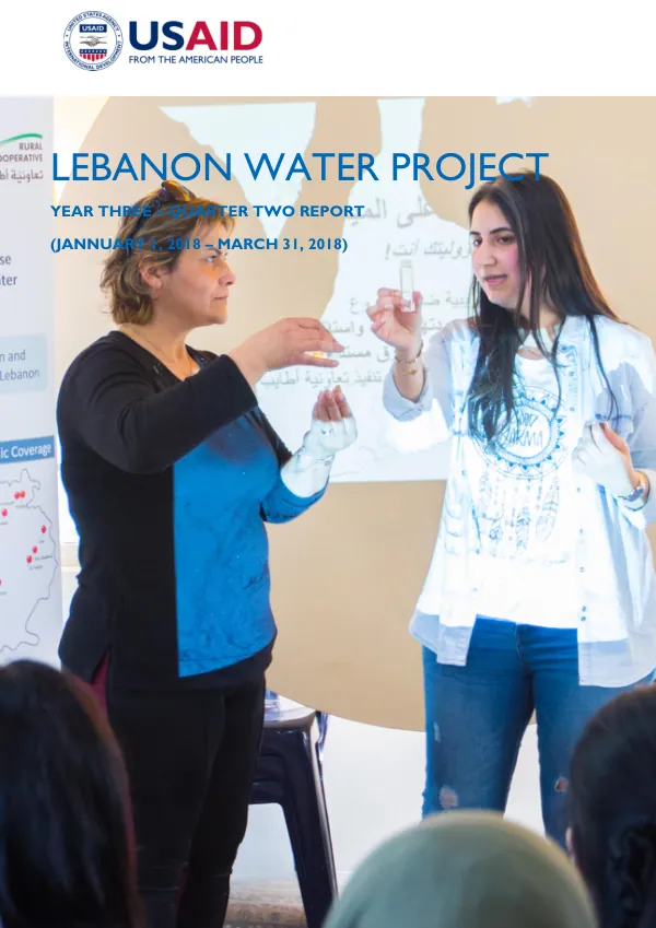Lebanon Water Project Year Three – Quarter Two Report