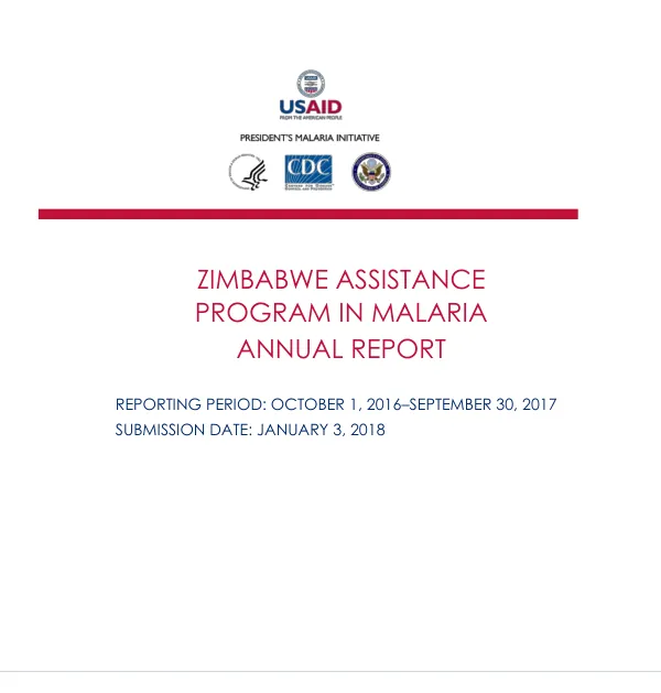 Zimbabwe Assistance Program in Malaria Annual Report