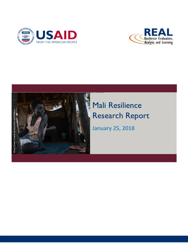 Mali Resilience Research Report
