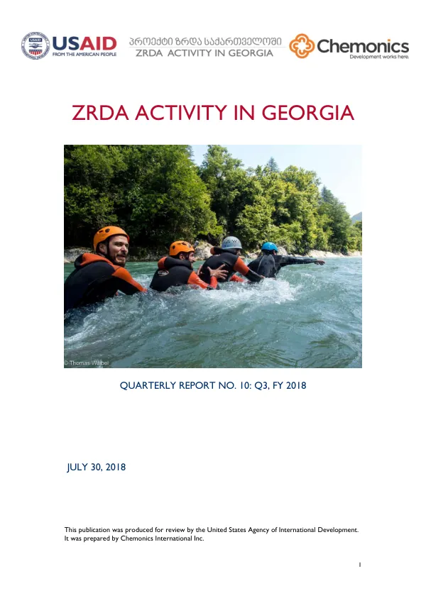 Zrda Quarterly Report No. 10: Q3, FY 2018