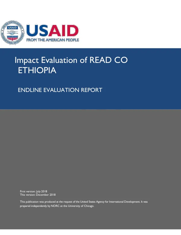 Impact Evaluation of READ CO Ethiopia Endline Evaluation Report