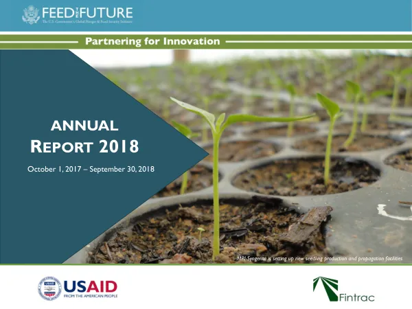 Annual Report 2018: Feed the Future Partnering for Innovation