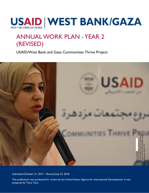 Communities Thrive Project: Year 2 Work Plan – Revised July 2018