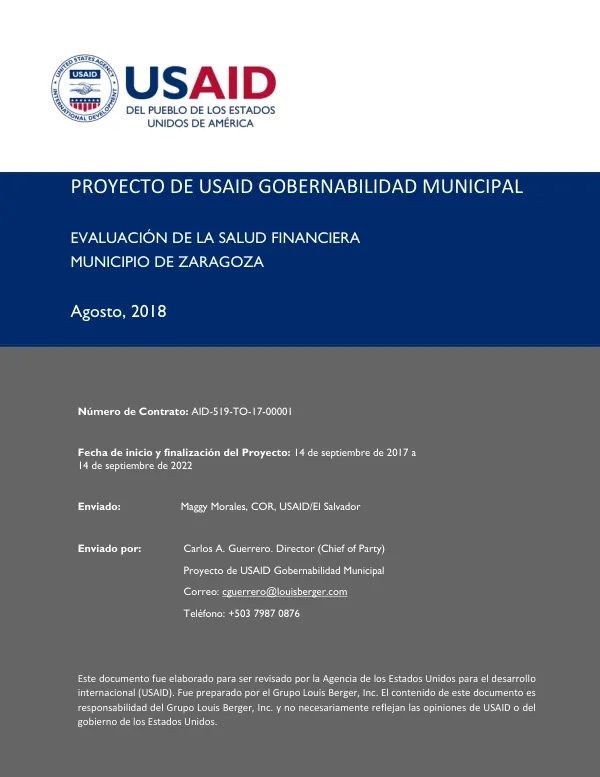 Evaluación de la salud financiera del municipio de Zaragoza