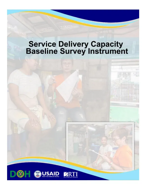 Service Delivery Capacity Baseline Survey Instrument