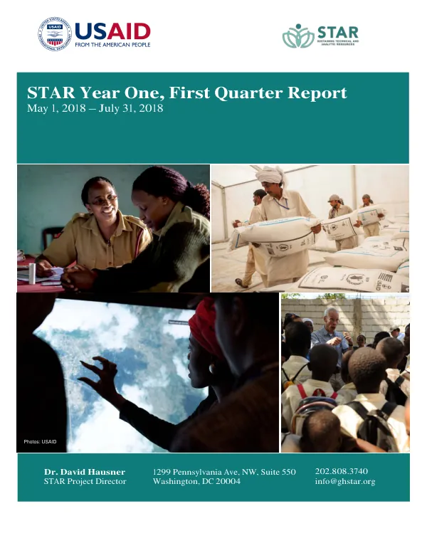 STAR Year One, First Quarter Report