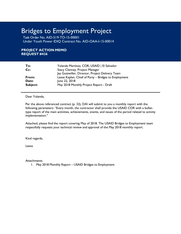 Bridges to Employment Project