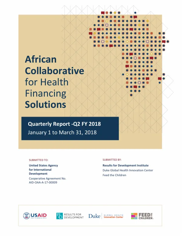 African Collaborative for Health Financing Solutions (ACS) -Q2 FY 2018