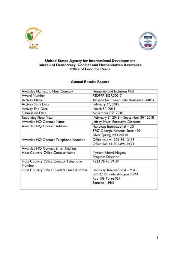 Annual Results Report