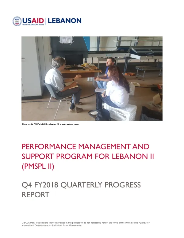 Quarterly Progress Report PMSPL II: Q4FY18