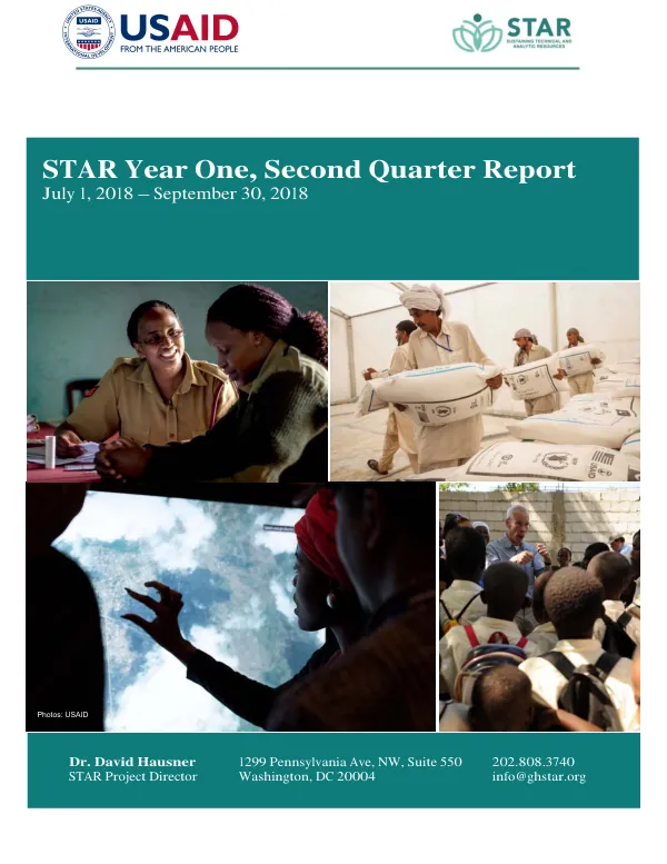 STAR Year One, Second Quarter Report