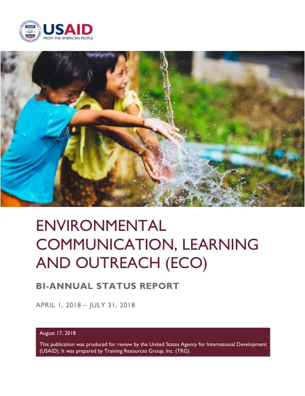 Environmental Communication, Learning and Outreach (ECO) Bi-Annual Status Report