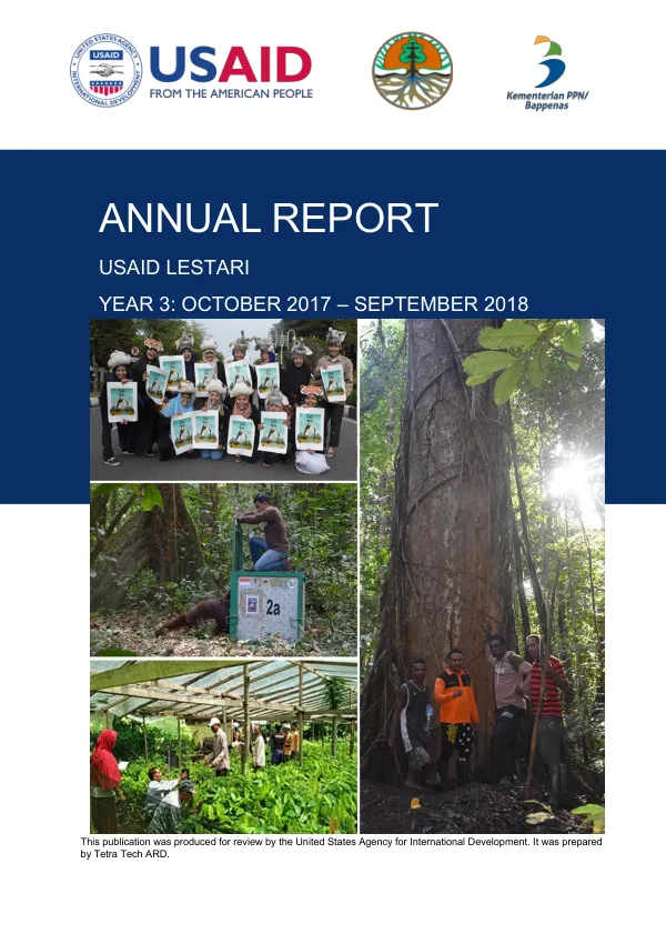 USAID LESTARI Year 3 Annual Report (October 2017 - September 2018)