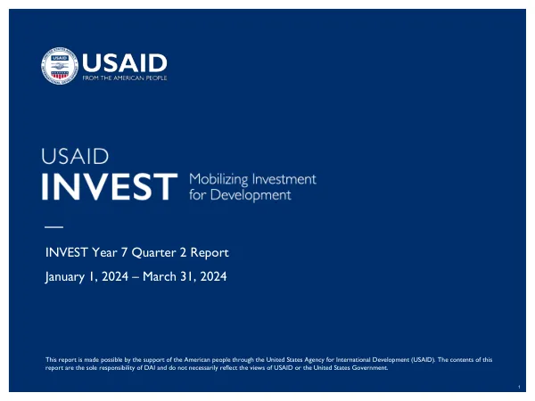 INVEST Year 7 Quarter 2 Report