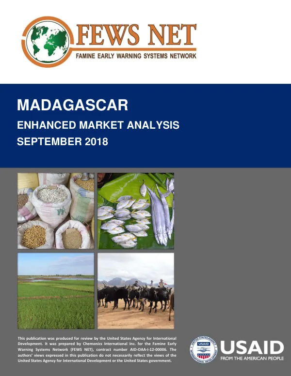 FEWS NET Madagascar Enhanced Market Analysis September 2018
